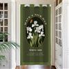 DOTBUY-SHOP Tenda per Porta, Interni Tende Oscuranti in Poliestere Tenda Divisoria per Interni Adatte per Finestra Cucina Ristorante Negozio Porta Corridoio - Arte Moderna (100x150cm,Verde Scuro B)