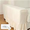 FANSU 2 Pezzi Copribraccioli per Divani, Copribraccioli con Gonna Poltrona Copri Braccioli Divano Elasticizzato Proteggere Antiscivolo Elasticizzati per Poltrone Divani Sedie Mobili (Foglia Beige)