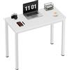 SogesPower Scrivania per computer, Scrivania per ufficio, Tavolo per computer portatile PC, Stazione di lavoro, 80 x 40 x 75 cm, Bianco