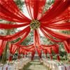 Mateju Tende da Soffitto per Matrimoni, Tessuto Drappeggiato per Arco Nozze, Decorazioni Matrimonio Mantovana Tenda in Chiffon, per Feste, Cerimonie, Palcoscenico, Interni (Rosso,150x600cm)