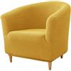 Hearda Jacquard Copripoltrona 1 Posto, Universale Copripoltrona, Elastico Copri Poltrona con Braccioli, Antiscivolo Cocktail Copri Poltrona, per Soggiorno Camera da Letto Club (Giallo)