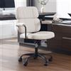 chairus Sedia da Ufficio Sedia da Scrivania con Rotelle Sedie Girevoli in Ciniglia Poltrona Scrivania Cameretta Regolabile in Altezza Poltrona Ufficio per Studio/Computer, Beige