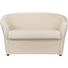 Totò Piccinni Divano POZZETTO 2 posti Alta QUALITA' Made in Italy A.76xL.123xP.67cm (Ecopelle Beige)