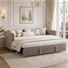 FOERPL Divano Letto Estensibile 90/180 x 200 cm con Rete a Doghe, divano letto Matrimoniale Estraibile Letto Singolo con letto Estraibile Matrimoniale Divano Letto Convertibile 2 Posti, Senza Materasso