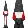 Springos - Gnomo di Natale, statuetta regolabile in altezza, 80-125 cm, con cuore, gambe telescopiche