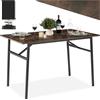 tectake® Tavolo da Pranzo - 120 x 75 x 76 cm - Tavolo per Casa e Cucina Moderno, Banco da Lavoro Salvaspazio per Soggiorno, Arredamento Casa - Legno Industriale Scuro