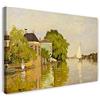 Printed Paintings Stampa su Tela (100x70cm): Claude Monet - Case sul puntello del Dente (1871)