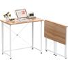 Ysgwsg Scrivania per Computer, Tavolo Pieghevole, Postazioni di Lavoro Salvaspazio, Scrivania Postazione di Lavoro per Ufficio Casa, Studio. (Rovere, 80x45x75cm)