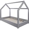 Velinda Letto & casa in Legno Stile scandinavo Nordico Bambino cameretta 160x80cm (Colore: Grigio)