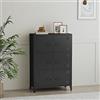 [en.casa] Armadio a 6 Ante e 3 Scomparti Armadietto da Ufficio Mobile in Acciaio per Archivio 113 x 80 x 40 cm - Nero