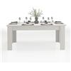 WHOUS Tavolo Allungabile JESI per Sala da Pranzo e Soggiorno, Estensibile da 160 a 210 cm, Tavolo Cucina per 6-8 Persone, Bianco Larice