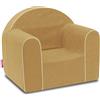 Badum - Poltrona per Bambini da 1 Anno - Poltrona per Bambini - Stabile, Comoda, in Schiuma - con Rivestimento Sfoderabile - Regalo per il 1° Compleanno per Bambina, Bambino - Arancione Chiaro