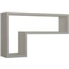 MODULARREDO | LETTERA Mensola da Muro, Pensile Bagno, Mensola da Parete, Scaffale da Parete, Marrone talpa, 61x37 p15.5 cm - Made in Italy