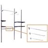 TOT ELECTRIC Kit fai da te arredo per negozio modulare componibile parete attrezzata montante con barra appenderia appendiabiti per cremagliera ganci per blister reggi mensola (10 Ganci per blister 30cm)