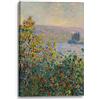 Printed Paintings Stampa su Tela (60x80cm): Claude Monet - Aiuola in Vetheuil