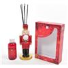 Magie di Natale Diffusore di Essenza schiaccianoci con bacchetti in Cotone profumatore per Ambienti 250 ml (Vino Rosso)