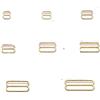 JUKIJI Cinturino Reggiseno in Metallo Fibbie Regolabili Cursori Biancheria Intima Anelli Clip per Regolazione Lingerie Accessori Fai da Te 50 Pezzi 6mm~25mm-25mm,Gold Slider