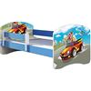 ACMA Letto per Bambino Cameretta per Bambino con Materasso Rete a doghe II BLU (03 Macchina sportiva, 160x80)