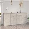 Festnight Credenza Madia Soggiorno Moderna, Grigio Cemento 160x36x75 cm in Truciolato
