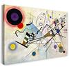 Printed Paintings Stampa su Tela (100x70cm): Wassily Kandinsky - Composizione 8 (1923)