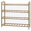 vetrinein rete Vetrineinrete® Scarpiera scaffale in Legno 3 4 5 Ripiani Porta Scarpe impilabile Organizer mensola salvaspazio (4 Ripiani) P47