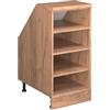 Vicco Mobile cucina sottotetto R-Line, Rovere dorato, 40 cm con 4 scomparti, carcassa 60 cm profondità, per la libera combinazione all'interno di sistemi cucina modulari