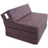 Natalia Spzoo Materasso pieghevole per ospiti 200 x 70 x 10 cm in diversi colori Microfibra (Scuro Marrone)
