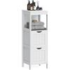 LANTUS Mobiletto portaoggetti per WC, supporto per carta igienica, colonna, armadio da bagno, armadio, mensola regolabile, 30 x 30 x 89 cm, bianco