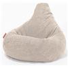 Lounge Pug Poltrona Sacco per Adulti Gioco, Pompon Panna, Grande Pouf Sacco Alta Gaming Reclinabile per Soggiorno