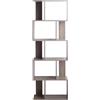 Rebecca Mobili Libreria Moderna, Scaffale Grigio Legno Mdf, Con 5 Mensole, Arredo Cameretta Ufficio - Misure: 169 x 60 x 24 cm (HxLxP) - Art. RE6400