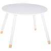 JUSNOVA Atmosphera Kids Tavolo Bambino Morbidezza - Diam. 60 cm - Bianco