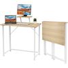 PIPIPOXER Scrivania Pieghevole 80x45x75cm, Tavolo da Scrivania con Supporto per Schermo, Scrivania per Computer Scrivania da Ufficio per Studenti e Lavoratori, Tavolo da Scrivania Pieghevole, Legno
