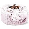 WXQY Puff Poltrona a Sacco Fodera per Pouf a Sacco da Esterno Puff Bean Bag Chair XXL Senza Imbottitura Gigante in Tessuto per Adulti Bambini, Pouf da Soggiorno, Grande Poltrona Copertura