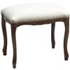Vicentini arreda POUF PARIS IN LEGNO SHABBY CHIC NOCE IMBOTTITO RIVESTITO STOFFE ASSORTITE (ECOPELLE BIANCO)