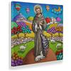 Giallobus - Quadro - Stefano Calisti - Capezzale Moderno - San Francesco - Tela Canvas Telaio Standard - 70x70 - Pronto da Appendere - Quadri Moderni per la casa