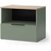 Vicco Credenza Wido, Verde, 60 x 50 cm con patta, adatto per riporre le scarpe nell'ingresso