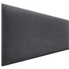DHOME Testiera Imbottita Liscia in Tessuto Aqualine Altezza 70CM Spessore 4cm e 8cm per Parete Acustica Testiere Fonoassorbenti Letto Camera da Letto (Tessuto Grigio Cenere, 140cm, Spessore 4cm)