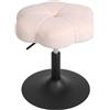 ELUCHANG Sgabello per Toeletta Trucco a Forma Di Petalo, Sedia Trucco Per Camera Da Letto, Sedia Camera da Letto - Regolabile In Altezza 40-52cm, Girevole a 360°, Traspirante Tessuto Sherpa Rosa