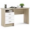 Mondo Viro Scrivania con cassettiera a 3 cassetti Function Plus in legno rovere e bianco cm 120x48 73h