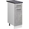 Vicco Mobiletto base per cucina R-Line, Calcestruzzo, 30 cm