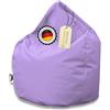 PATCH HOME Pouf a forma di goccia, 3 misure, 25 colori XXL, altezza 115 cm, diametro 95 cm, lilla