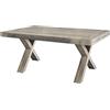 milani home MilaniHome.it - Tavolo da Pranzo Moderno di Design Allungabile Cm 90x180/230/280 Invecchiato Grigio per Sala da Pranzo Cucina Ristorantedi coloreMarrone
