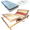 SARDAMATERASSI Kit letto doghe elettriche piazza e mezza 120x190 + materasso memory 22 cm + guanciale memory omaggio h13