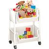 Missmisq Carrello Portaoggetti, Carrellino Multifunzionale Con Ruote, Scaffale Da Cucina Mobile, salvaspazia Carrello Di Servizio Con Manico, Portaoggetti Mobile Per Cucina, Bagno, Lavanderia, Camera Da letti
