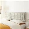 [en.casa] Testiera Imbottita da Parete per Letto Francese Testata in Velluto con Motivo Intrecciato Pannello Decorativo per Camera da Letto 140 x 50 cm - Grigio