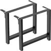 Wiltec Base per tavolo 100x72 cm verniciatura a polvere nero Telaio per tavoli gambe tavolo