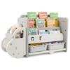 COSTWAY Scaffale per Giocattoli e Libri per Bambini, Libreria a Forma di Auto con 3 Ripiani 2 Scatole, Organizzatore Salvaspazio per Camera Stanza dei Giochi Asilo