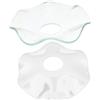 KAILIKETIY Protezione Decorativa per Candele in Vetro a 2 Pezzi, Porta Cera Elegante e Fluted per Candele Taper, Facile Manutenzione, per Case e Spa
