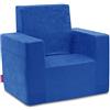 Badum - Poltrona per Bambini da 2 Anni - Poltrona per Bambini - Stabile, Comoda, in Schiuma, con Maniglia - Rivestimento Sfoderabile - Regalo di Compleanno per Bambina, Bambino - Blu Scuro