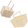 OFFSCH Secchio Lavaggio Pennelli Portatile in Plastica Beige 2 Pezzi Design Resistente e Divisorio, per Studenti e Progetti Artistici